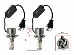 Лампа (H4/ LED/ Комплект/ 40/30W 6500K линза)