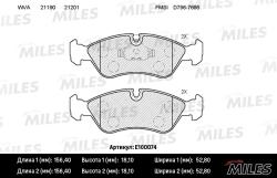 E100074 Колодки тормозные DAEWOO ESPERO/CHEVROLET LANOS 1.6 16V R14" перед. SemiMetallic