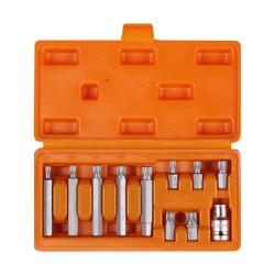 Набор бит вставок RIBE 3/8" 30мм и 75мм с держателем бит 1/2" DR 11 предметов в кейсе (AT-B-51)