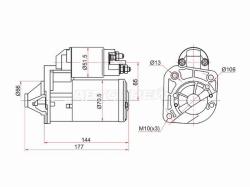 Стартер Renault Kangoo 08-16 / Logan 04-16 (0,85 kW/ Z=8)
