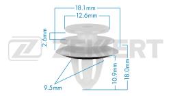 Клипса крепёжная BMW (миним. кол-во заказа 10 шт) be-1209
