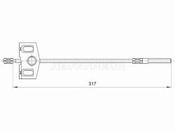 Трос стояночного тормоза NISSAN X-TRAIL T31 07-15 центральный