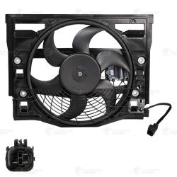 Э/вентилятор кондиц. для а/м BMW 3 (E46) (98-) (с кожухом) (LFAC 2618)