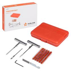 Ремкомплект для б/к шин в кейсе (шило:для жгута+напильник, доп. игла, жгуты 5 шт., нож) (ATRK-4)