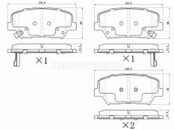 Колодки тормозные (Спереди) Hyundai Creta 15-20 / Santa Fe 12-21 / Tucson 04-19 / Kia Seltos 19-22 /