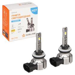 Лампa светодиод., H27, 12В, 17Вт, 3000К (Желт.), 4000Лм, для рефлект./линз. оптики, кмпл. 2 шт., STANDART (AEAR028)