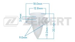Клипса крепёжная Nissan Subaru (миним. кол-во заказа 10 шт) be-2525