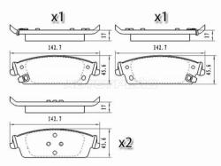 Колодки тормозные (Сзади) Chevrolet Tahoe 13-21 / Cadillac Escalade 15-21