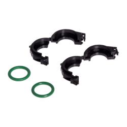 LUZAR LGS 0003 Кмпл для подключения радиатора отопителя для автомобилей ГАЗель Next/УАЗ Патриот/Гранта (фиксаторы 2шт. + кольца 2шт.)