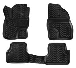 AIRLINE ACM-PS-28 Ковры для Ford Focus II (05-11), 4 шт., выс. борт, 3D с подпятником, ТЭП, черн.