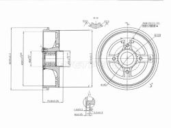 Барабан тормозной RENAULT LOGAN 13-/SANDERO 14-/LADA XRAY 16- (ABS/ступица d=55мм)