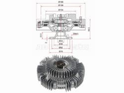 Вискомуфта TOYOTA FORTUNER 15-21/HILUX 15-