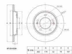Диск тормозной (Сзади) Hyundai Elantra 20- / i30 20-