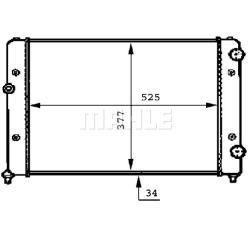 Радиатор охлаждающей жидкости VW PASSAT IV cr507000s