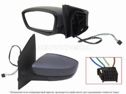 Зеркало Volkswagen Polo 09-20 (Слева/ Обогрев/ Регулировка/ 5 контактов)