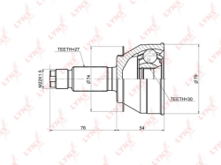 ШРУС SUBARU LEGACY IV 2.0-3.0 03-09 нар. CO-3679