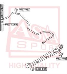 Тяга стабилизатора задняя MITSUBISHI MITSUBISHI PAJERO/MONTERO SPORT CHALLENGER K94W/K96W 1998- 0423-k96r