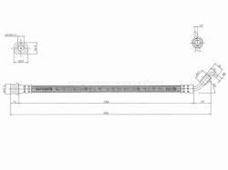 Шланг тормозной задний (Таиланд) SUZUKI GRAND VITARA II 05-16 LH