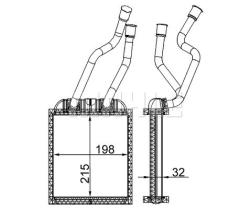 Радиатор отопителя VAG Q7 / CAYENNE / AMAROK/TAUREG 2.0-6.0/3.0TD-6.0TD 02-12 AH 180 000S