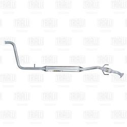 Глушитель для а/м Лада Vesta NG (23-) доп.(резон.) с гофр.(3 кронш.) (d=43) (алюм. сталь) (EAM 0529)