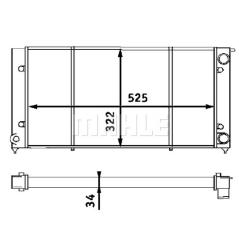 Радиатор охлаждающей жидкости VW GOLF / PASSAT / DIV. cr340001s
