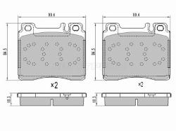 Колодки тормозные (Спереди) Mercedes-Benz E-Class 84-95 / S-Class 91-99