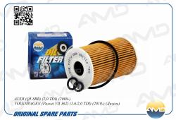 Фильтр масляный AUDI Q5 8RB 2,0 TDI 2008- VW Passat VII 362 1,6/2,0 TDI 2010- Tr AMD.FL214