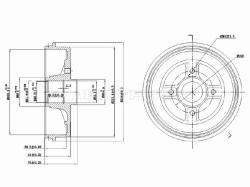 Барабан тормозной RENAULT LOGAN 04-15/SANDERO 07-14 (ступица d=52мм)