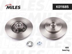 K011685 Диск тормозной CITROEN BERLINGO/C4/PEUGEOT 308/PARTNER 06- задний с подшип.с АБС