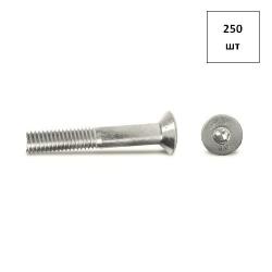 Винт М 6х16 потайн.гол. DIN 7991 (ISO 10642) A4 250шт FORTLUFT sts011814