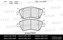E100240 Колодки тормозные TOYOTA AURIS 1.33-2.2 07- (Великобритания) перед. SemiMetallic