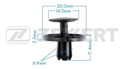 Клипса крепёжная Citroen Peugeot Toyota (миним. кол-во заказа 10 шт) be-1169