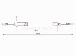 Трос ручного тормоза MERCEDES E-CLASS LH 95-02