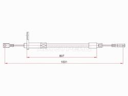 Трос ручного тормоза MERCEDES E-CLASS RH 95-02