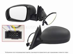 Зеркало Skoda Fabia 07-15 (Слева/ Обогрев/ Регулировка/ 5 контактов)