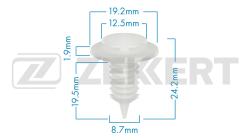 Клипса крепёжная Chrysler (миним. кол-во заказа 10 шт) be-1077