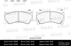 E100369 Колодки тормозные NISSAN ALMERA N15 95-98 передние SemiMetallic