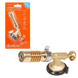 Горелка газовая на цанговый баллон, ручн.поджиг, сопло D20*60мм, регулят. воздуха, латун. клапан (ADGT004)