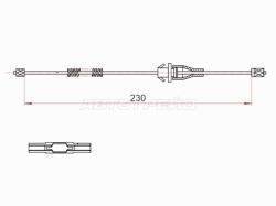 Трос ручного тормоза FORD FOCUS 10-16