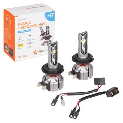 Лампa светодиод., H7, 12В, 17Вт, 3000К (Желт.), 4000Лм, для рефлект./линз. оптики, кмпл. 2 шт., STANDART (AEAR008)