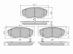 Колодки тормозные (Спереди) Honda Accord 02-08 / Civic 11-19