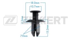 Клипса крепёжная Ford Mazda (миним. кол-во заказа 10 шт) be-2893