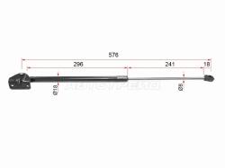 Амортизатор крышки багажника Hyundai Tucson 15-21 (Слева)