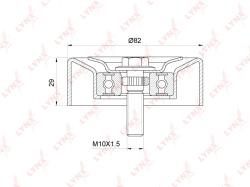 Ролик направляющий / приводной HYUNDAI SANTA FE(SM/CM) 2.7 00-12 KIA CARNIVAL III 2.7 06> / MAGENTI pb-7060