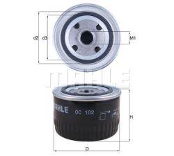 Фильтр масляный oc102 mahle opel lada (w 914/4) oc102