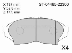 Колодки тормозные (Спереди) Toyota Crown 95-01 / Mark II (X100) 96-00 / Chaser (X100) 96-01 / Cresta