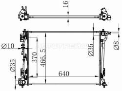 Радиатор Hyundai Tucson 15-21 / Kia Sportage 15-22