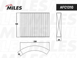 AFC1310 Фильтр салона BMW F20/30/31 угольный