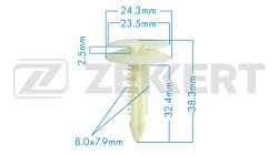 Клипса крепёжная General Motors (миним. кол-во заказа 10 шт) be-1761