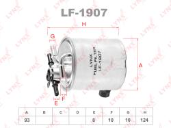 Фильтр топливный NISSAN MURANO(Z51) 2.5D 10> / QASHQAI 1.5D 07> / X-TRAIL(T31) 2.0D 07> lf-1907
